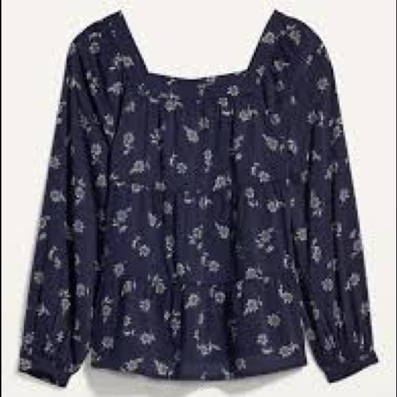 Printed square neck tiered blouse - Picture 4 of 4